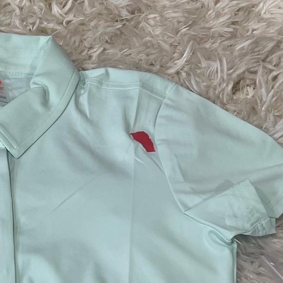 Mono B Green Fitted Polo Button Down Tee - Picture 3 of 3